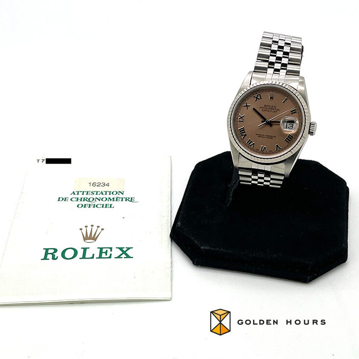 Rolex salmon dial datejust hotsell